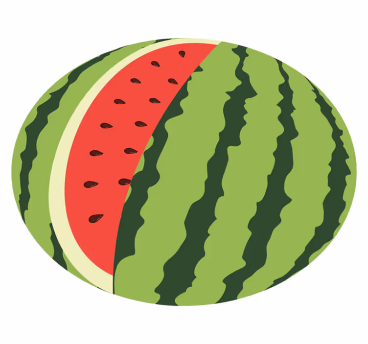 Szelet görögdinnye konyha padlólap - TenStickers