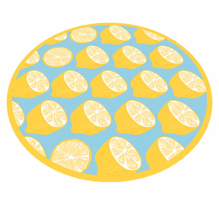 Citromszelet motívum vinil szőnyeg konyha - TenStickers