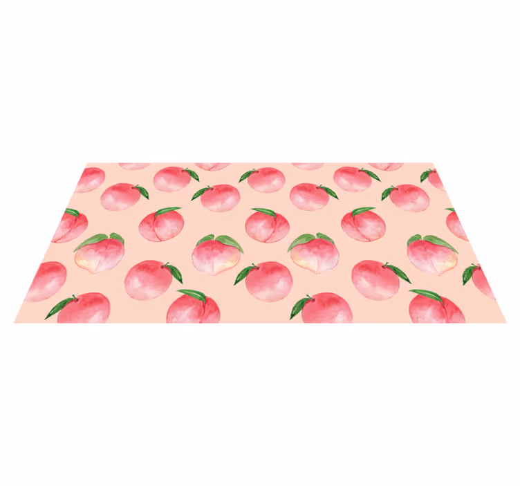 őszibarackvirág minta vinil szőnyeg konyha - TenStickers
