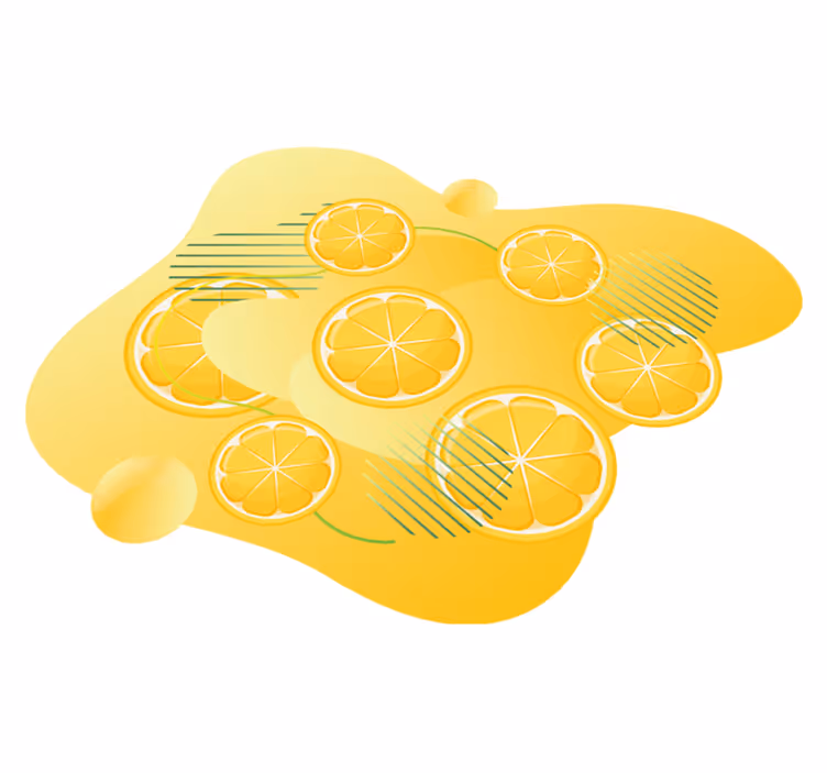 élénk citrusos minta vinil szőnyeg konyha - TenStickers