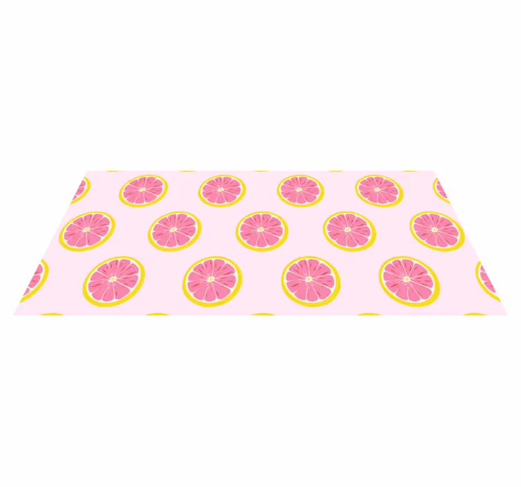 Citrus szelet minta vinil szőnyeg virágok és növények - TenStickers