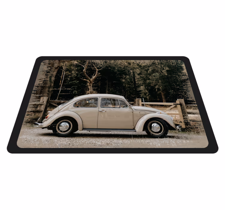 Vw bogár vintage vinyl szőnyeg - TenStickers