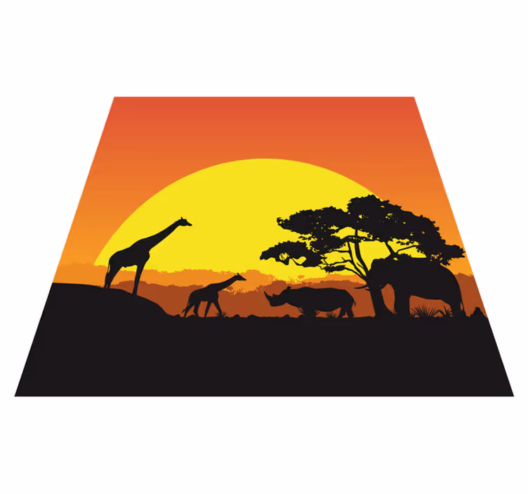 Afrikai szavanna modern szőnyeg - TenStickers