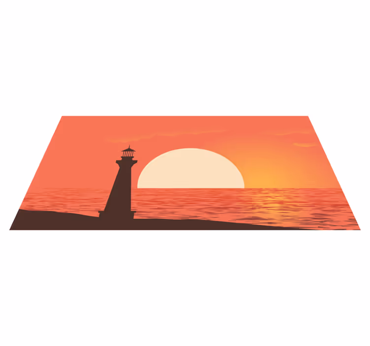 Tengerparti naplemente kilátás vinil szőnyeg természet - TenStickers