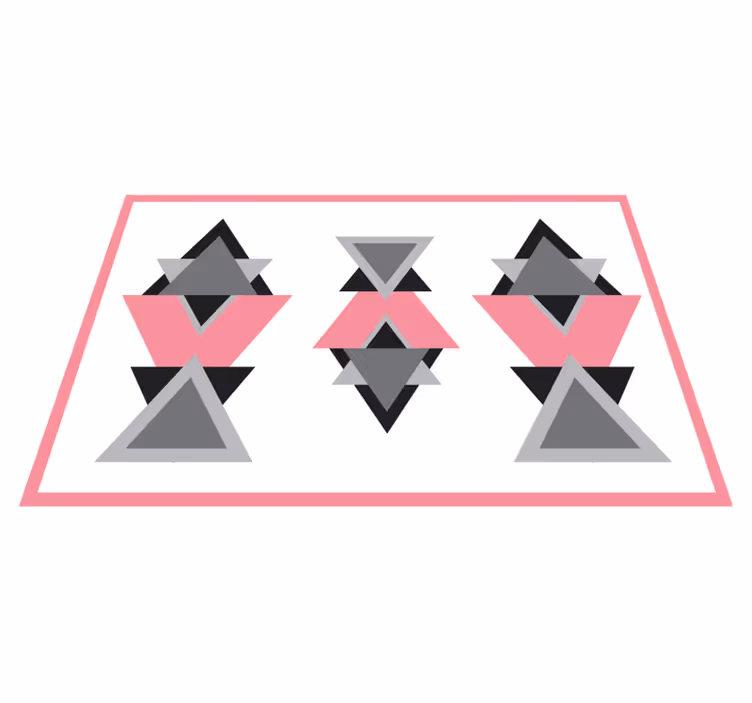 Háromszög alakú keverék vinil szőnyeg geometriai - TenStickers