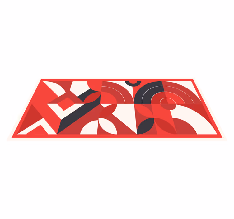 Merész absztrakt formák vinil szőnyeg geometriai - TenStickers