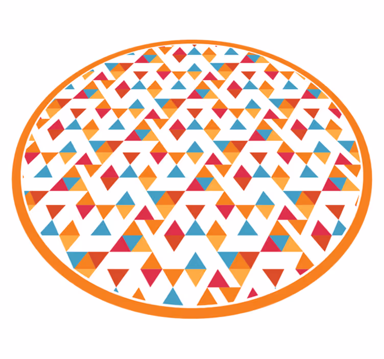 Színes háromszög mintás vinil szőnyeg geometriai - TenStickers