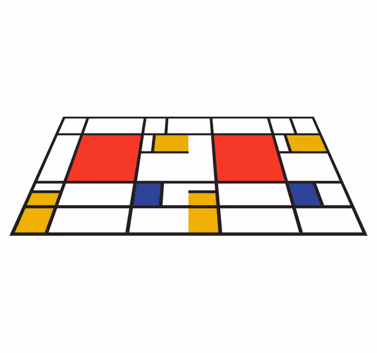 Mondrian art geometriai szőnyegek - TenStickers