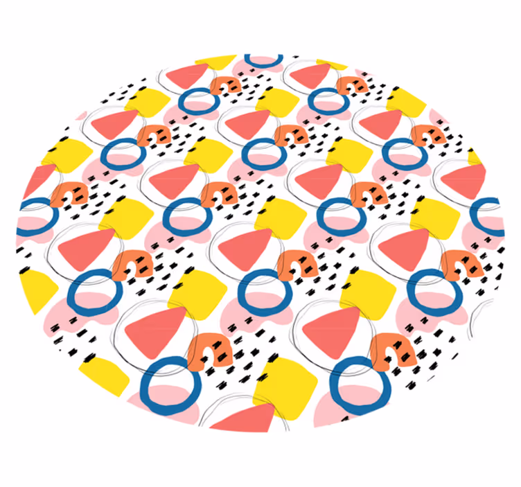 élénk formai elrendezések vinil szőnyeg minimalista - TenStickers