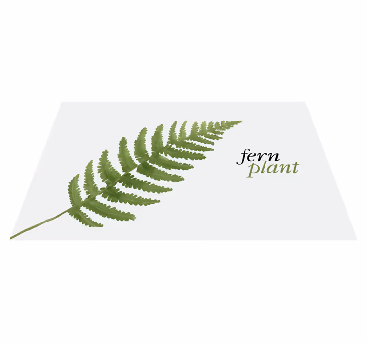 Páfrány növény minimalista stílusú egyedi szőnyeg - TenStickers