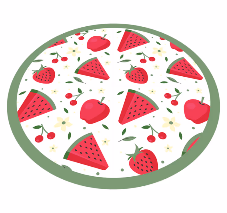 Különböző gyümölcs mintás konyhai padlószőnyeg - TenStickers