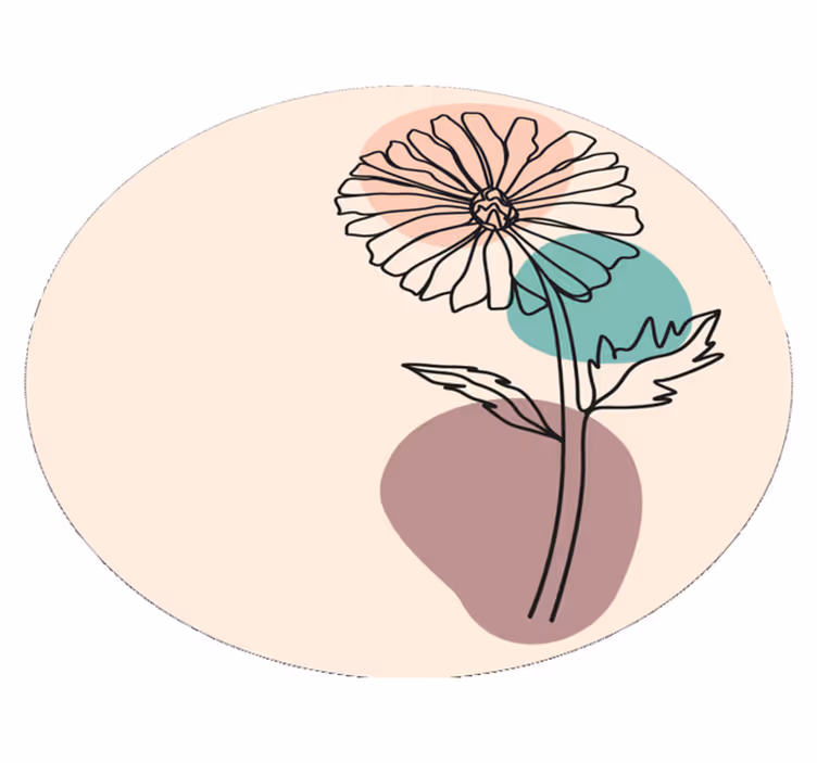 Elegáns virágos sziluett vinil szőnyeg virágok és növények - TenStickers