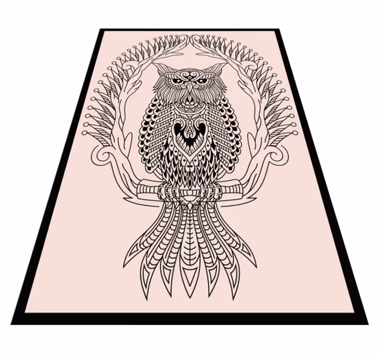 Bagoly mandala design vinil szőnyeg állat - TenStickers