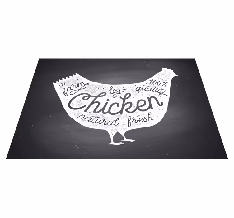 Friss csirke vinil szőnyeg konyha - TenStickers