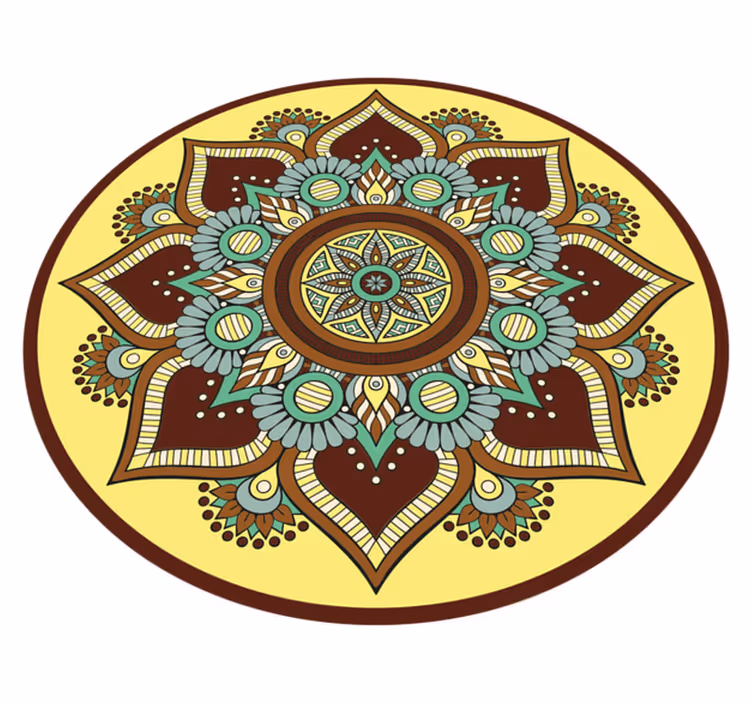 Színes díszes mintás vinil szőnyeg mandala - TenStickers