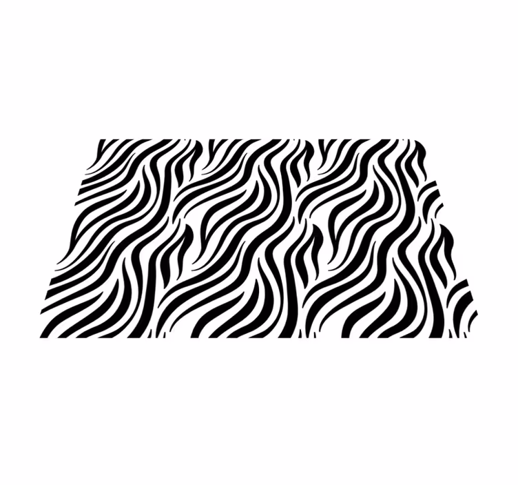 Fekete-fehér zebra csíkos szőnyeg - TenStickers
