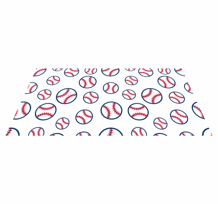 Baseball minta vinil szőnyeg Játékok - TenStickers