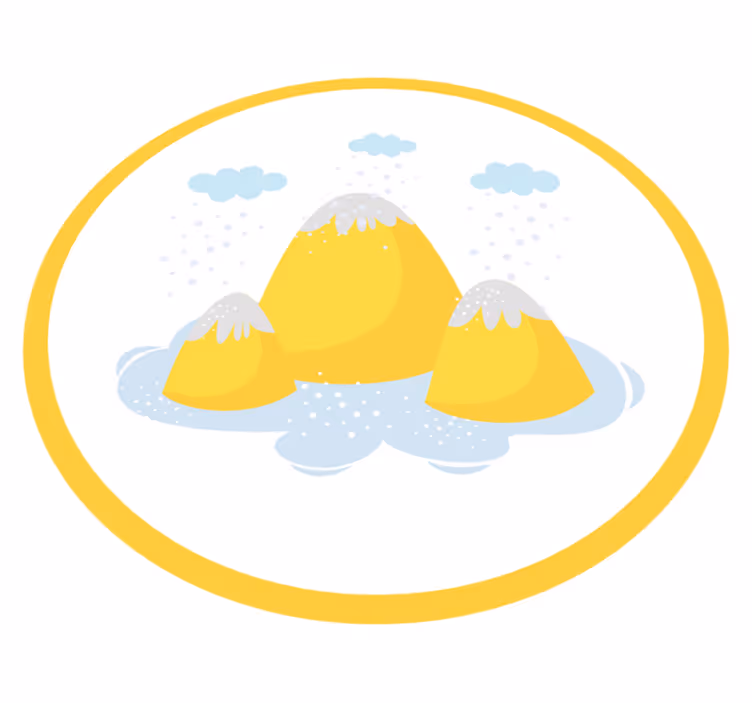 Vidám hegyi jelenet vinil szőnyeg mások - TenStickers