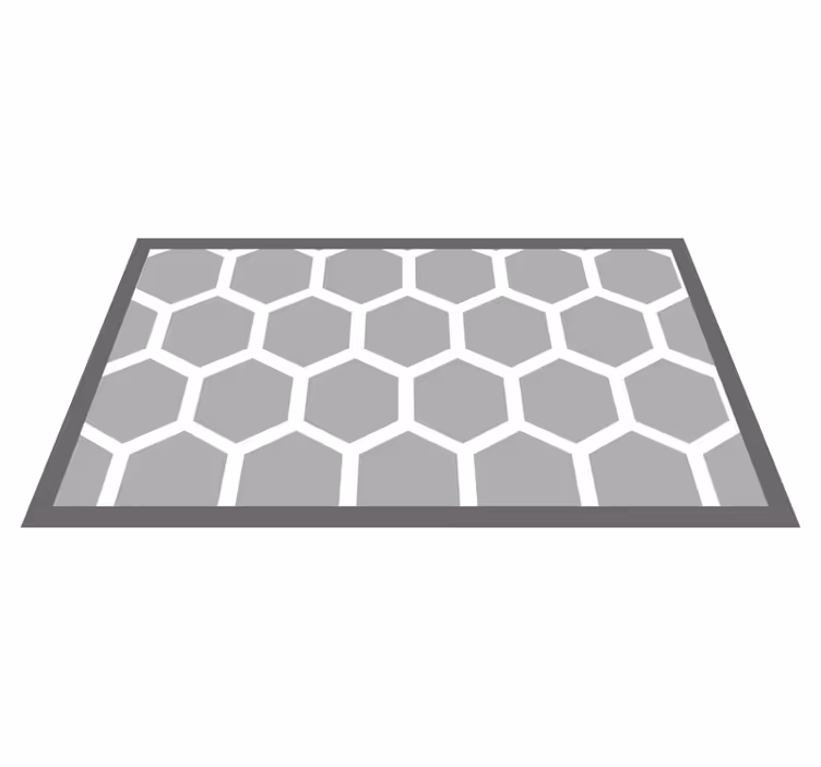 Hatszögletű konfiguráció vinil szőnyeg geometriai - TenStickers
