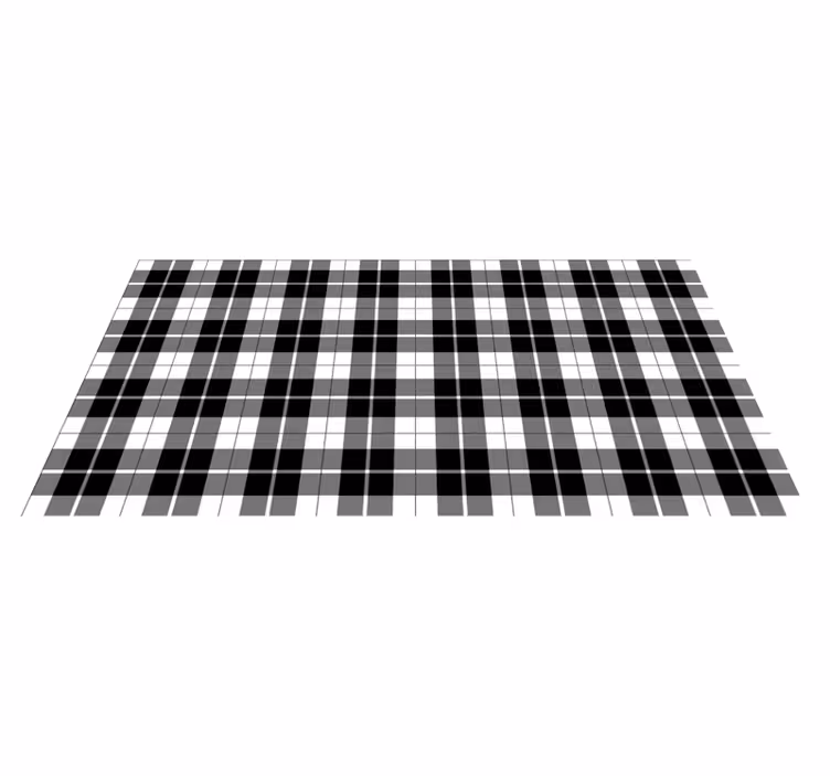 Kontrasztos kockás minta vinil szőnyeg geometriai - TenStickers