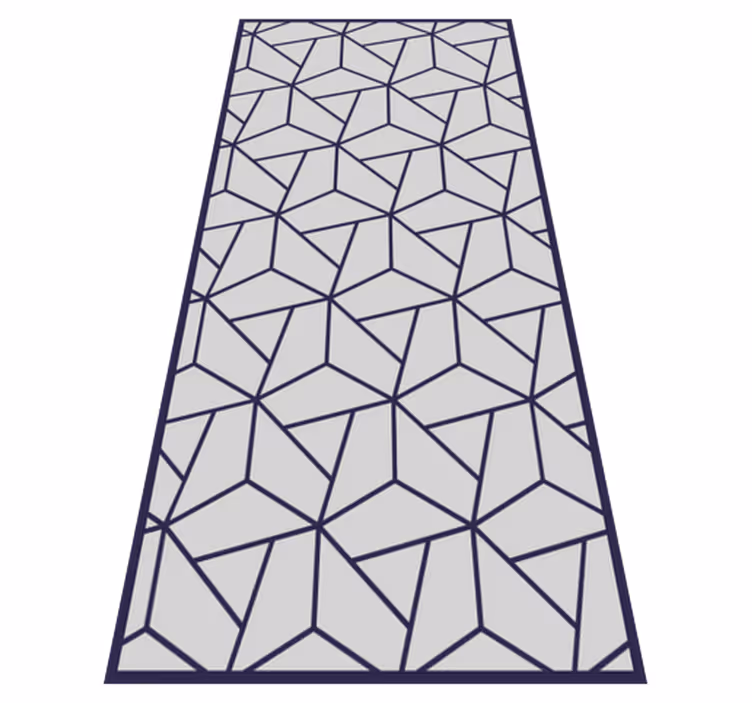 Szürke szögletes minták vinil szőnyeg geometriai - TenStickers