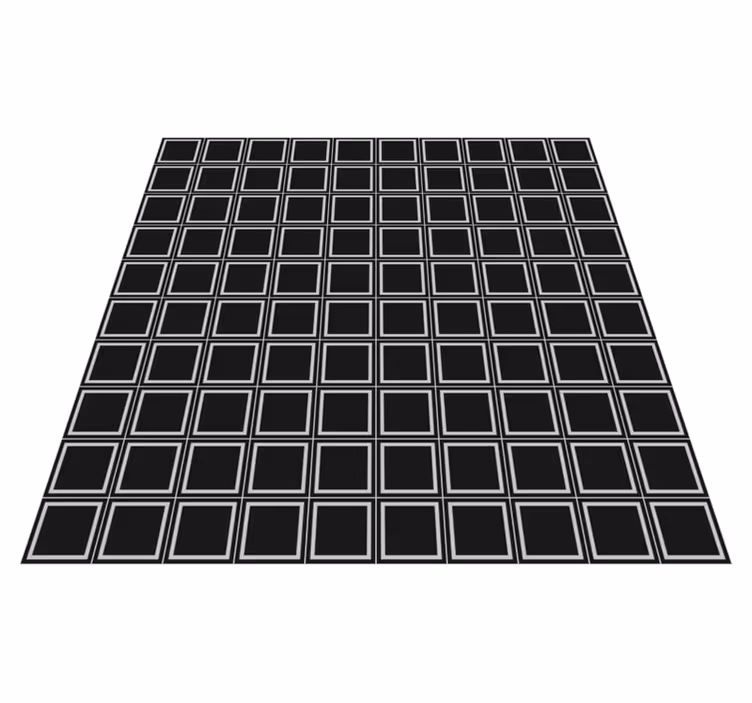 Geometrikus négyzet elrendezés vinil szőnyeg csempe hatás - TenStickers