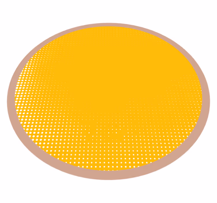 Napos kör alakú minta Vinil szőnyeg sárga - TenStickers