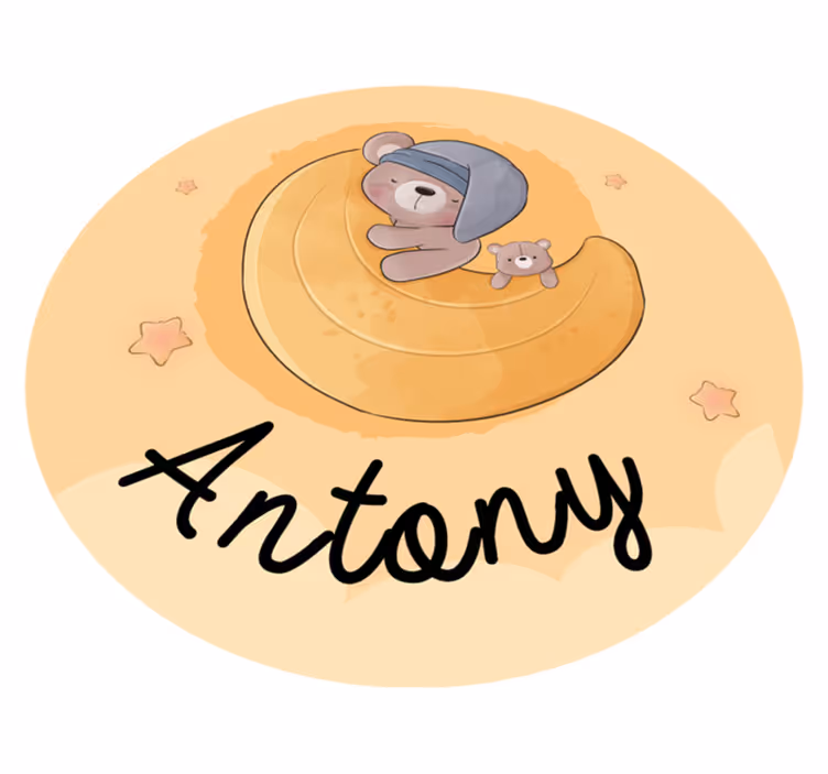 álmos medve névvel Vinil szőnyeg nevekkel - TenStickers