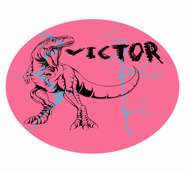 Reális t-rex ordító személyre szabott szőnyeg - TenStickers