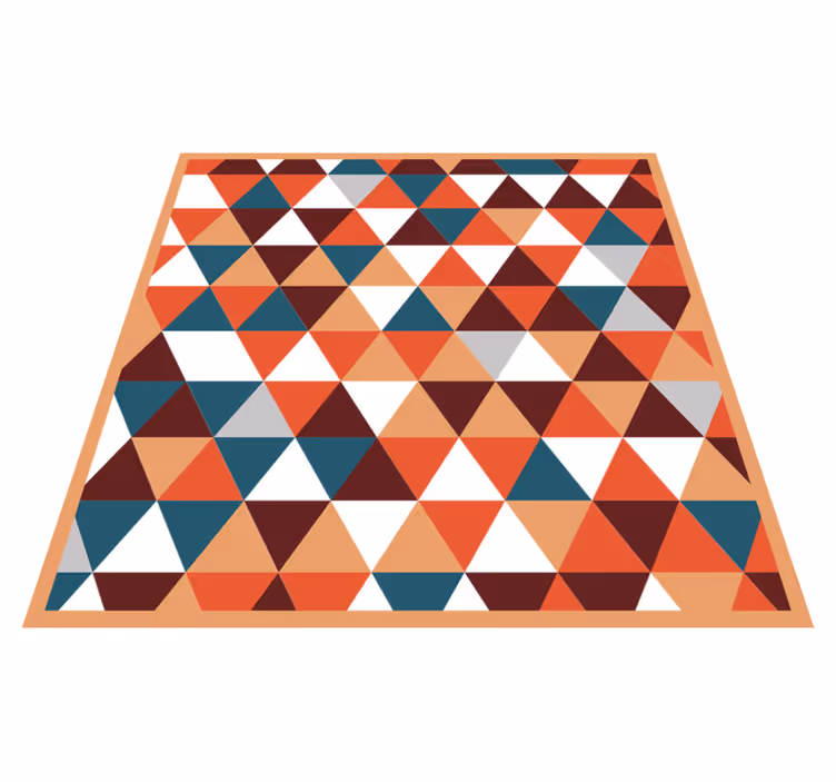 Háromszög alakú mozaikminta vinil szőnyeg geometriai - TenStickers