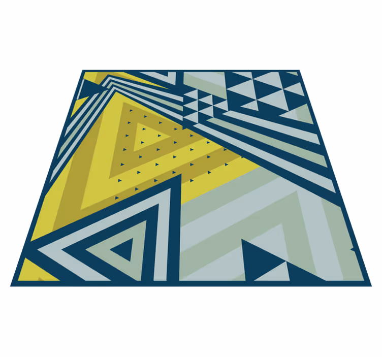 Kék absztrakt alakzatok geometriai szőnyegek - TenStickers
