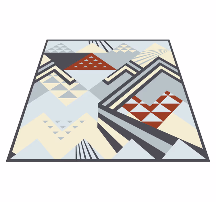 Szürke modern formák vinil szőnyeg geometriai - TenStickers