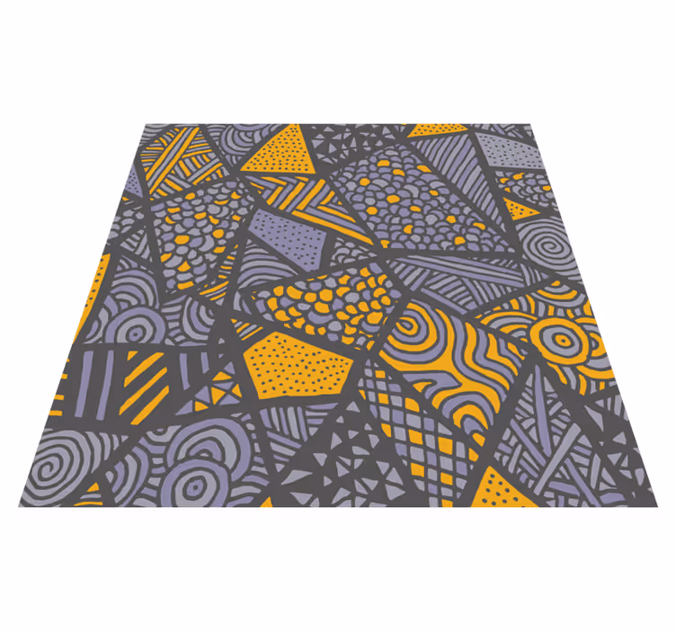 Dinamikus szürke formák vinil szőnyeg geometriai - TenStickers