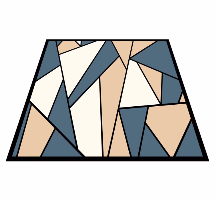 Szürke és bézs részek vinil szőnyeg geometriai - TenStickers