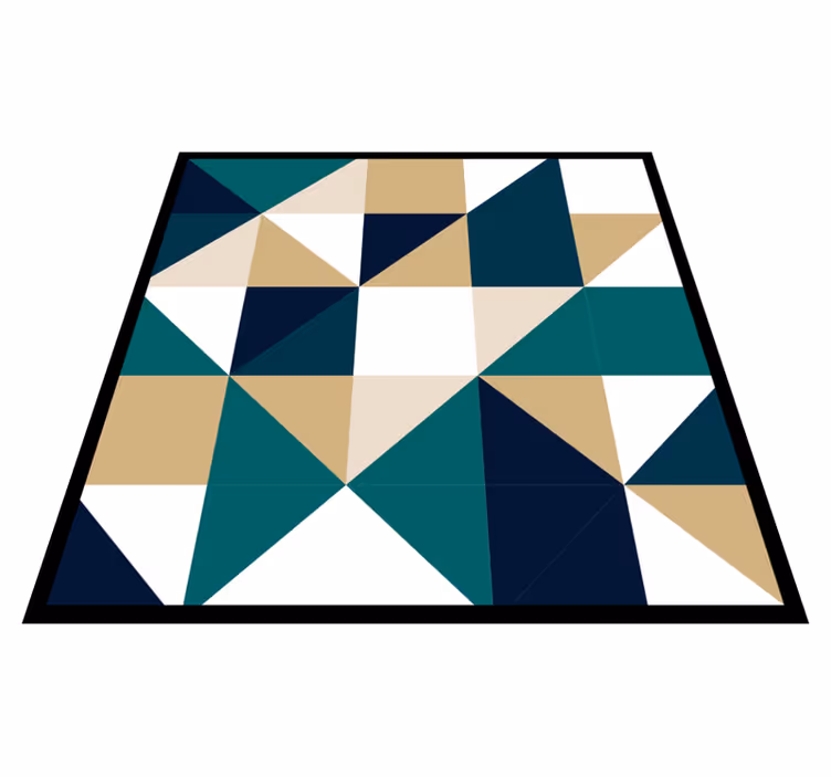 Háromszög alakú színes blokkok vinil szőnyeg geometriai - TenStickers