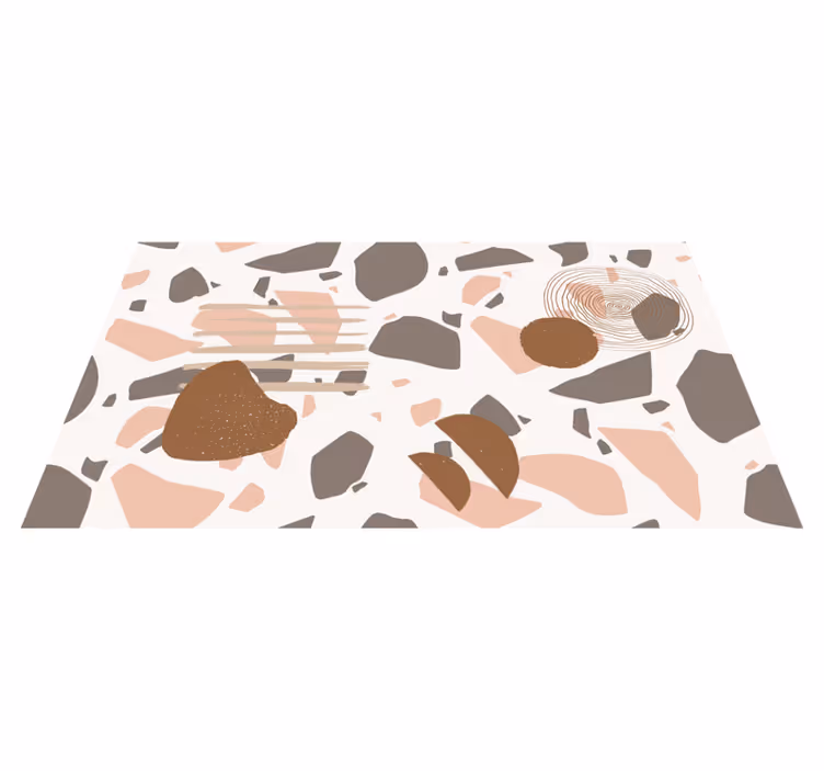 Absztrakt terrazzo formák vinil szőnyeg - TenStickers