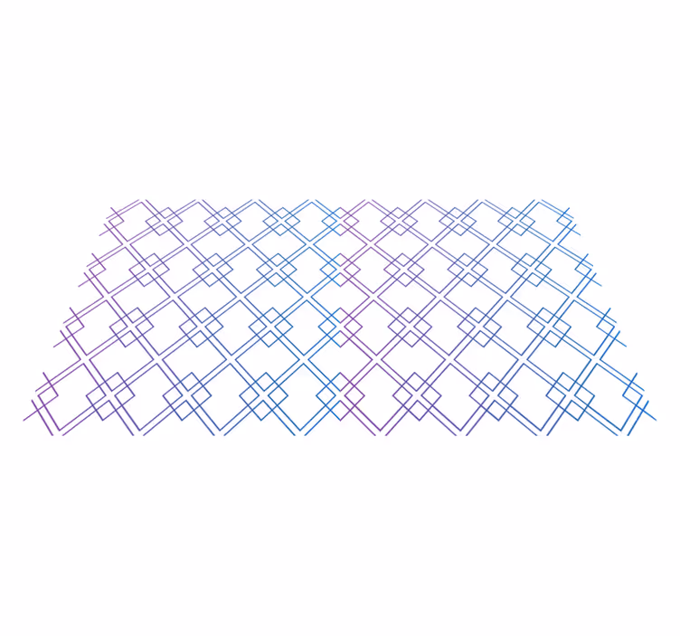 Gyémántok és vonalak vinil szőnyeg geometriai - TenStickers