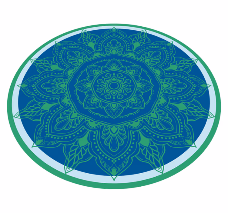 Bonyolult virágkompozíció vinil szőnyeg mandala - TenStickers