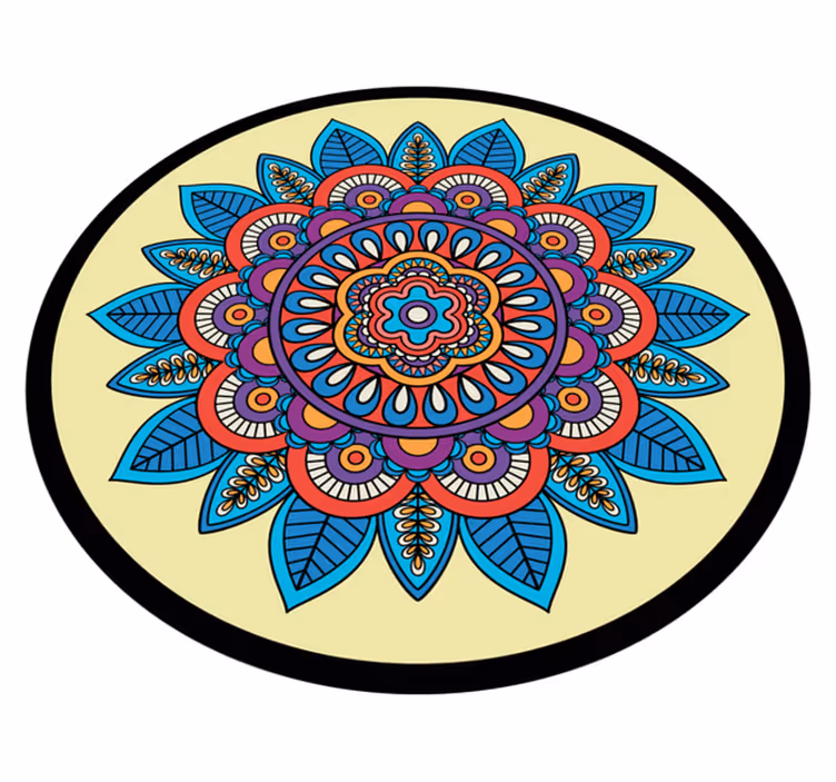 Színes vintage mandala design vinil szőnyeg - TenStickers