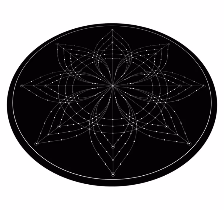 Elegáns lótuszminta vinil szőnyeg mandala - TenStickers