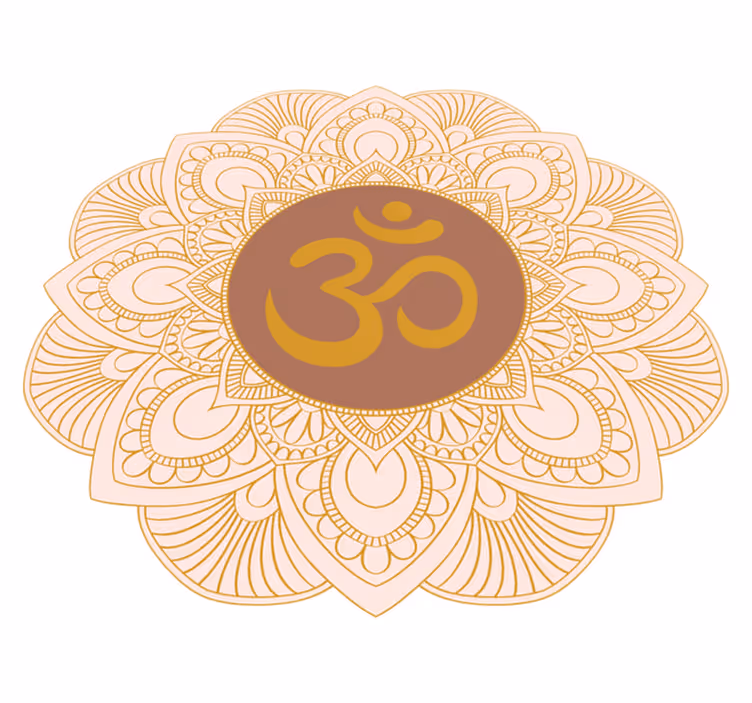 Om meditációs szimbólum mandala design vinil szőnyeg - TenStickers