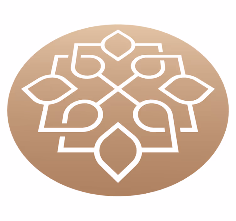 Egyszerű geometriai vonalak tervezése mandala vinil szőnyeg - TenStickers