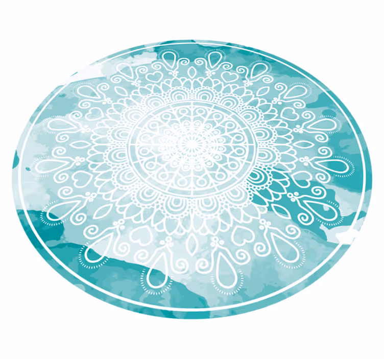 Elegáns akvarell tónusok vinil szőnyeg mandala - TenStickers
