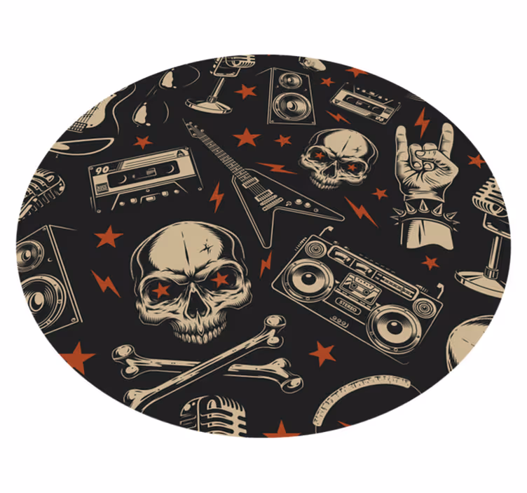 Rockzenei stílus vinil szőnyeg tinik - TenStickers