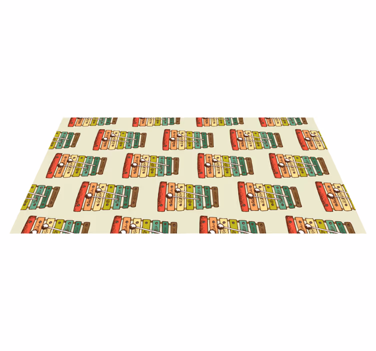 Színes xilofon minta vinil szőnyeg tinik - TenStickers