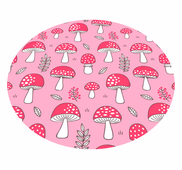 Bűbájos gomba illusztráció vinil szőnyeg konyha - TenStickers
