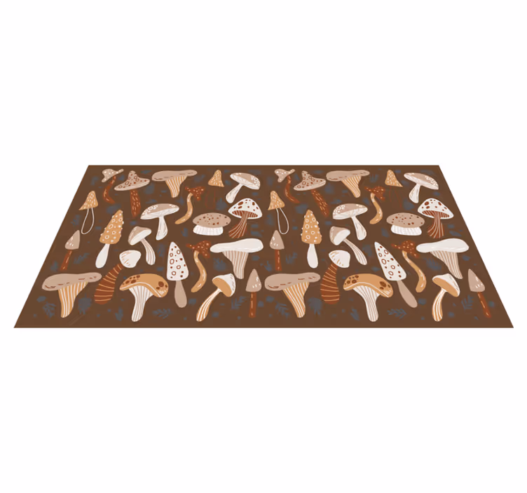 Vinil szőnyeg természet gombás mintákkal - TenStickers
