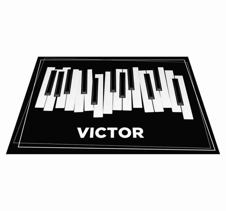 Személyre szabott zongorabillentyűzet Vinil szőnyeg nevekkel - TenStickers