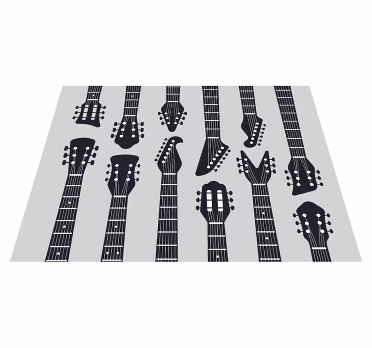 Gitár sziluettek Vinil szőnyeg nappali - TenStickers