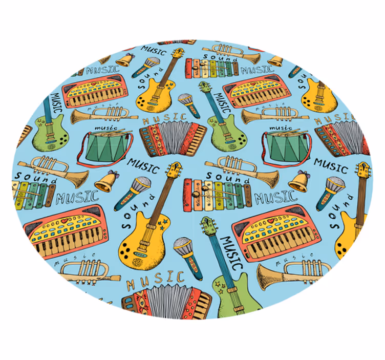 Vinil szőnyeg mások - zenei eszközök Élvezete - TenStickers